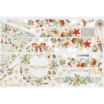 冬装飾 クリスマスデコレーション ウォールステッカー グリーンツリー&リース ストア・エキスプレス