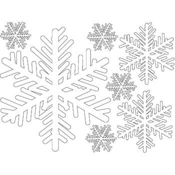 冬装飾 クリスマスデコレーション ウインドウシール BIGスノーフレーク ストア・エキスプレス