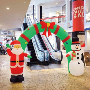 冬装飾 クリスマスデコレーション 特大エアブローアーチ クリスマス ストア・エキスプレス