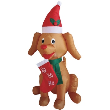 冬装飾 クリスマスデコレーション エアブロードール クリスマスドッグ ストア・エキスプレス