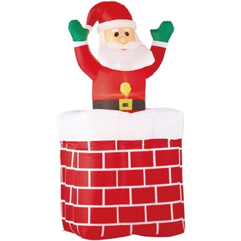 冬装飾 クリスマスデコレーション ムービングエアブロードール えんとつサンタ ストア・エキスプレス