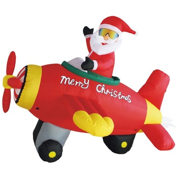 冬装飾 クリスマスデコレーション 特大エアブロードール サンタオンエアーライン ストア・エキスプレス