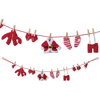 冬装飾 クリスマスデコレーション サンタ服クリスマスガーランド ストア・エキスプレス