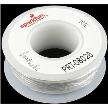 Hook-up Wire - White 22 AWG - SPARKFUN