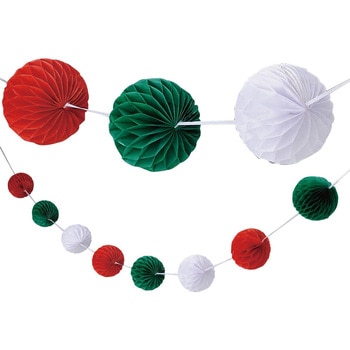 クリスマスデコレーション 吊り装飾 クリスマスハニカムボール8連 ガーランド ストア・エキスプレス