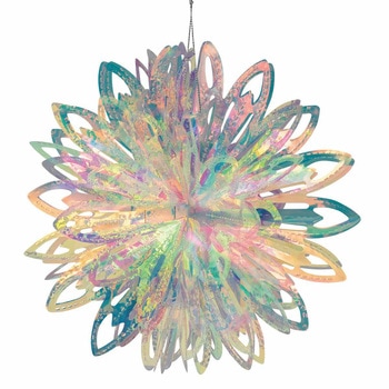 クリスマスデコレーション 吊り装飾 オーロラハンガー フラワーボール 直径23cm ストア・エキスプレス