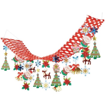 クリスマスデコレーション 吊り装飾 ラッキークリスマス プリーツハンガー ストア・エキスプレス