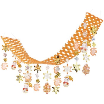 クリスマスデコレーション 吊り装飾 ウォームほっこり雪だるま プリーツハンガー ストア・エキスプレス