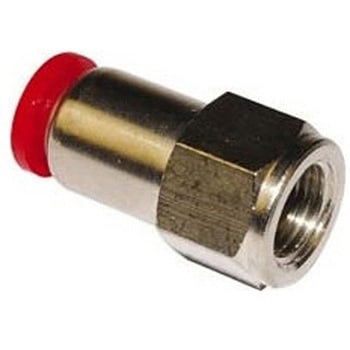 空圧ストレートねじ付きアダプタ コネクタA：G 3/8 メス コネクタB：プッシュイン6 mm チューブねじ込み 1袋 10個入 NORGREN