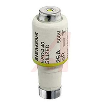 ボトルヒューズ 定格電流 25A DII 500V ac/dc SIEMENS
