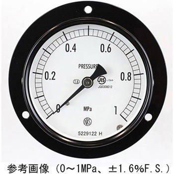 普通形圧力計(Φ75)埋込形D枠(取付穴) AC15-281シリーズ 長野計器