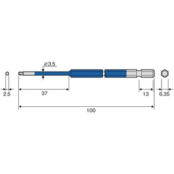 六角レンチカラービット ANEX