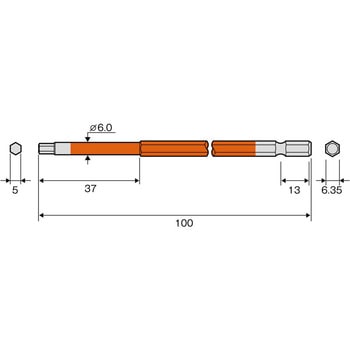 六角レンチカラービット ANEX