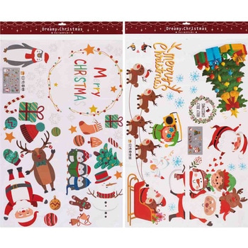 冬装飾 クリスマスデコレーション ウォールステッカー サンタ ストア・エキスプレス