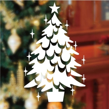 冬装飾 クリスマスデコレーション スノースプレー用型紙 M ツリー ストア・エキスプレス