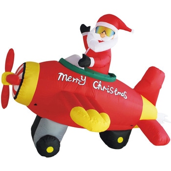 冬装飾 クリスマスデコレーション 特大エアブロードール サンタオンエアーライン ストア・エキスプレス