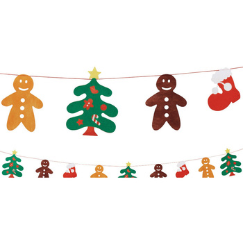 冬装飾 クリスマスデコレーション ジンジャーマン ガーランド ストア・エキスプレス