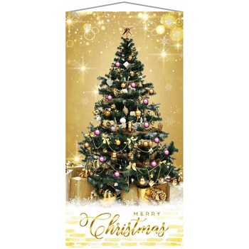 冬装飾 クリスマスデコレーション タペストリー ゴールドクリスマスツリー ストア・エキスプレス