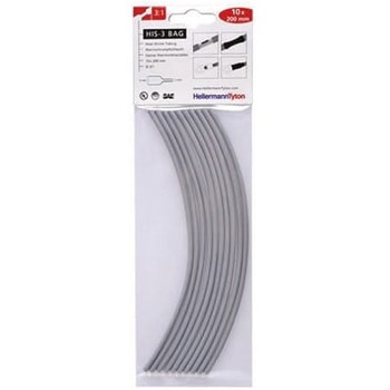 熱収縮チューブ 収縮前 3mm 収縮後 1mm グレー 1袋 10個入 ヘラマンタイトン(タイトン)