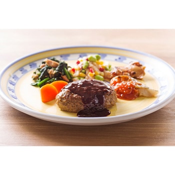 [冷凍]気くばり御膳PowerDeli グレイビーハンバーグ&鱈のトマトソースプレート ニチレイフーズ