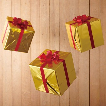 クリスマスデコレーション 吊り装飾 ビックプレゼントボックス ゴールド ストア・エキスプレス