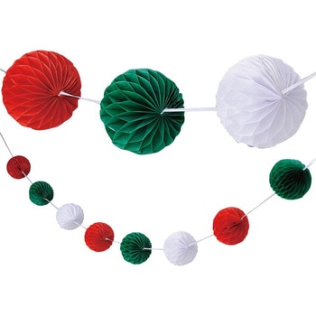クリスマスデコレーション 吊り装飾 クリスマスハニカムボール8連 ガーランド ストア・エキスプレス