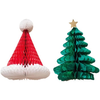 クリスマスデコレーション 吊り装飾 クリスマスハニカムセット ストア・エキスプレス