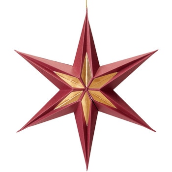 クリスマスデコレーション 吊り装飾 ペーパー六角スターハンギング 直径30cm - ストア・エキスプレス