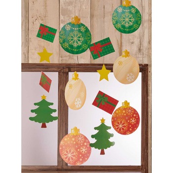 クリスマスデコレーション 吊り装飾 ペーパーハンギング 長さ100cm 2本 ストア・エキスプレス