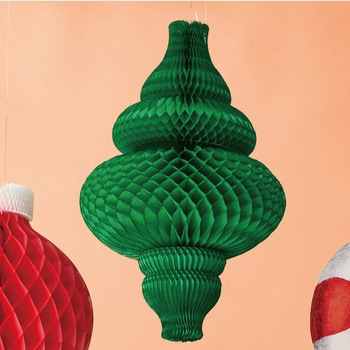 クリスマスデコレーション 吊り装飾 ペーパーハニカムビッグ 高さ67cm ストア・エキスプレス