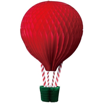 クリスマスデコレーション 吊り装飾 ペーパーハニカム 気球 高さ52cm ストア・エキスプレス