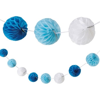 クリスマスデコレーション 吊り装飾 ウィンターハニカムボール ガーランド ストア・エキスプレス