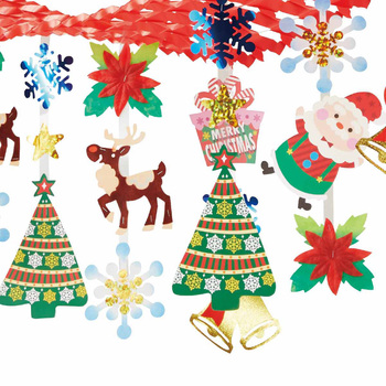 クリスマスデコレーション 吊り装飾 ラッキークリスマス プリーツハンガー ストア・エキスプレス
