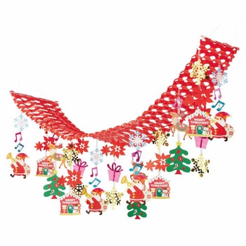 クリスマスデコレーション 吊り装飾 ファンタジークリスマス プリーツハンガー ストア・エキスプレス