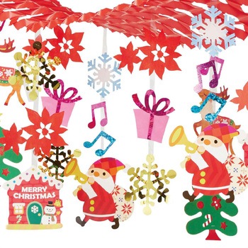 クリスマスデコレーション 吊り装飾 ファンタジークリスマス プリーツハンガー ストア・エキスプレス