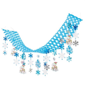 クリスマスデコレーション 吊り装飾 とろーり雪だるま プリーツハンガー ストア・エキスプレス