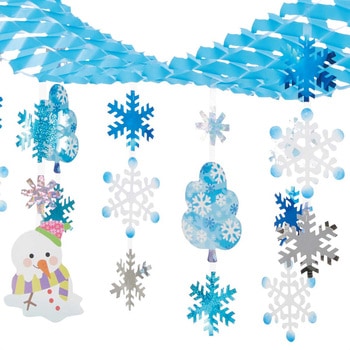 クリスマスデコレーション 吊り装飾 とろーり雪だるま プリーツハンガー ストア・エキスプレス