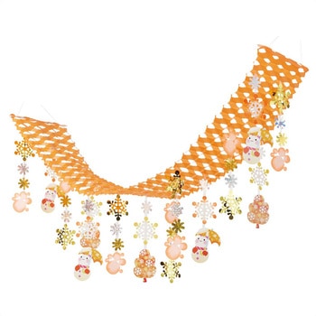 クリスマスデコレーション 吊り装飾 ウォームほっこり雪だるま プリーツハンガー ストア・エキスプレス