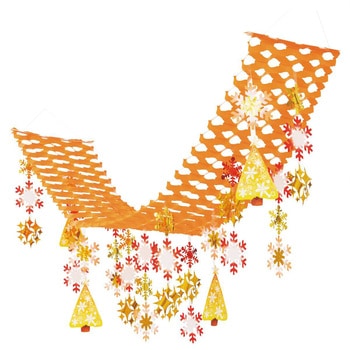 クリスマスデコレーション 吊り装飾 ウォームキラキラスノークリスマスツリープリーツハンガー ストア・エキスプレス