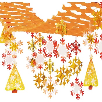 クリスマスデコレーション 吊り装飾 ウォームキラキラスノークリスマスツリープリーツハンガー ストア・エキスプレス