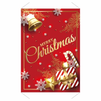 クリスマス販促用品 クリスマス(ギフト&ベル) タペストリー ストア・エキスプレス