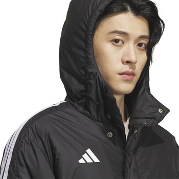 アディダス  アウター スリーストライプス ルーズフィット ロング ボアコート 上着 防寒 adidas アディダス