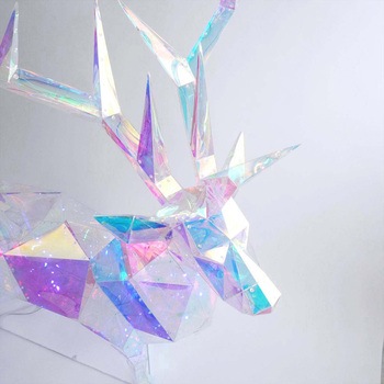 冬装飾 LEDホログラム レインボーフィルムモチーフ ストア・エキスプレス