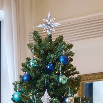 冬装飾 クリスマスツリーセット アイスブルー ストア・エキスプレス