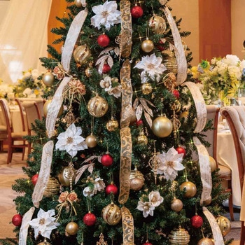 冬装飾 クリスマスツリーセット ゴールド ストア・エキスプレス