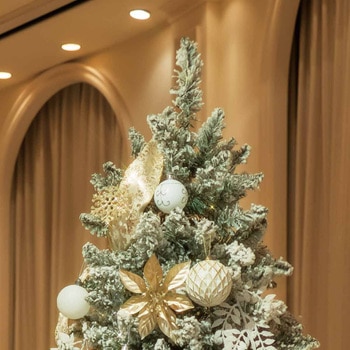 冬装飾 クリスマスツリーセット スノーホワイト ストア・エキスプレス