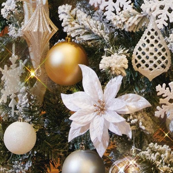 冬装飾 クリスマスツリーセット ホワイトゴールド ストア・エキスプレス