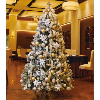 冬装飾 クリスマスツリーセット ホワイトゴールド ストア・エキスプレス