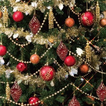 冬装飾 コンチネンタルクリスマスツリーセット レッド ストア・エキスプレス