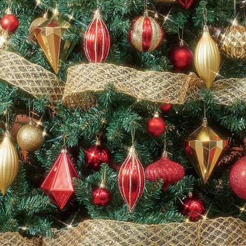 冬装飾 コンチネンタルクリスマスツリーセット ゴールド・レッド ストア・エキスプレス